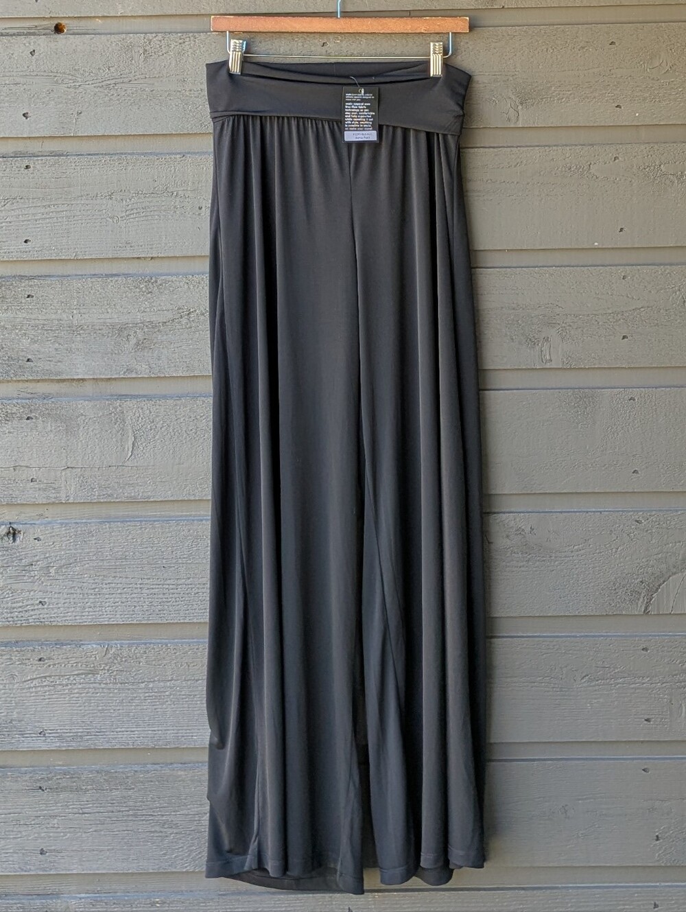 NWT Onzie Bahia Pant Black Wide Leg Flowy Yoga Pant Size M/L Foldover Waistband